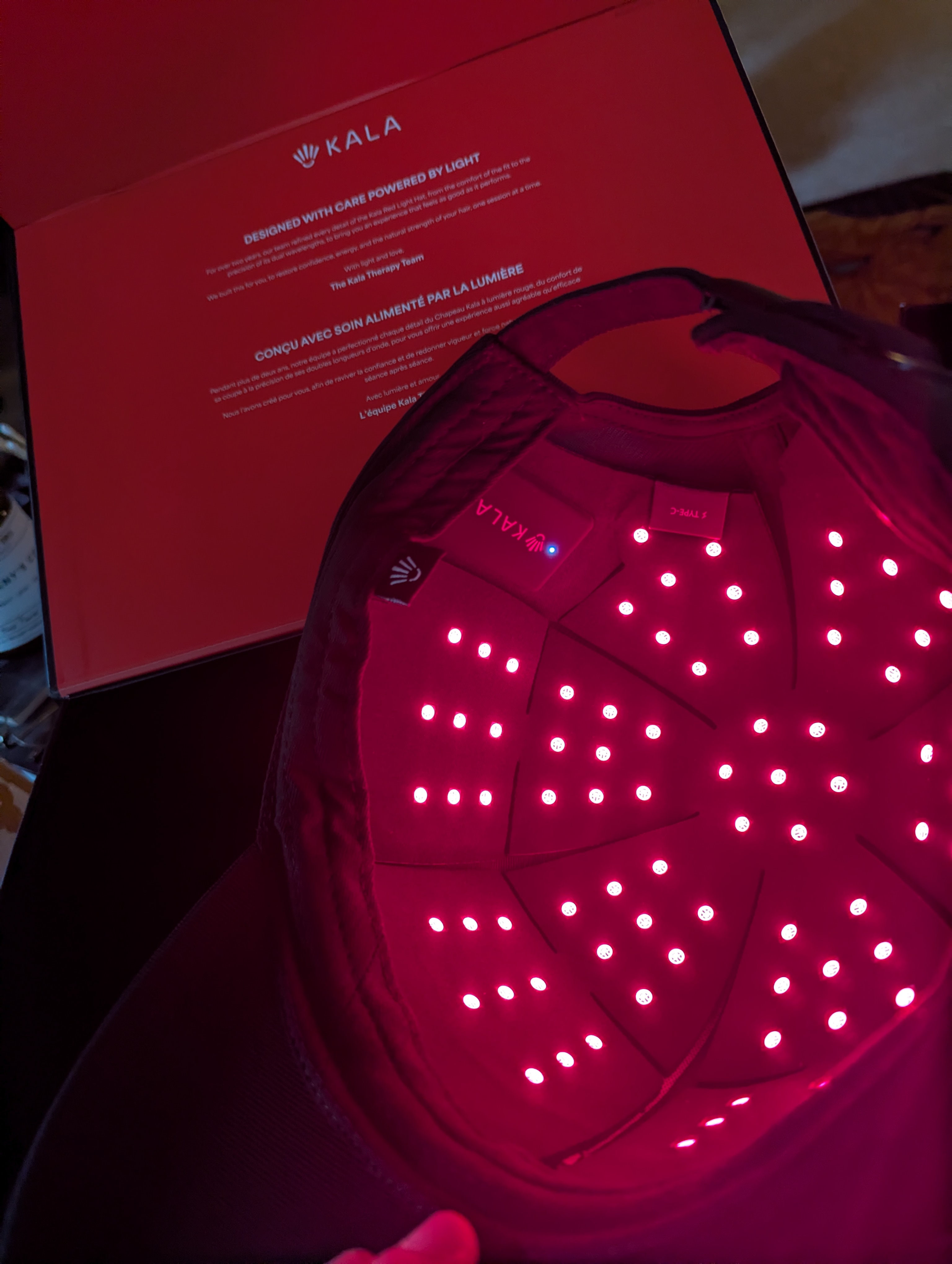 Official Kala Hair Therapy Hat Box and Packaging