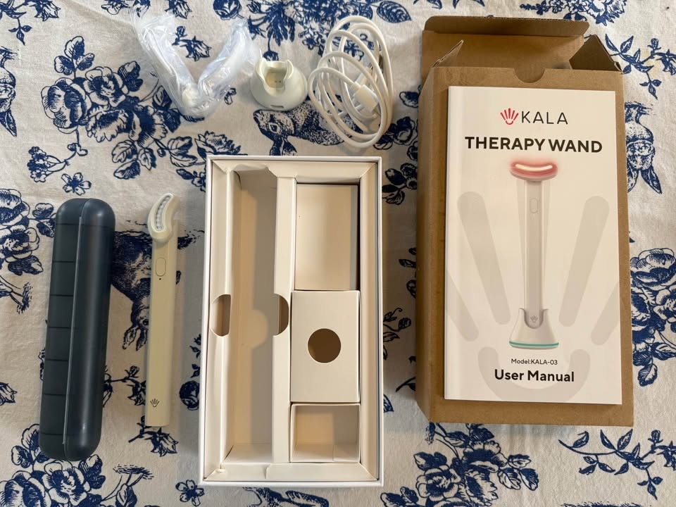 All unboxed accessories for the Kala Therapy Wand